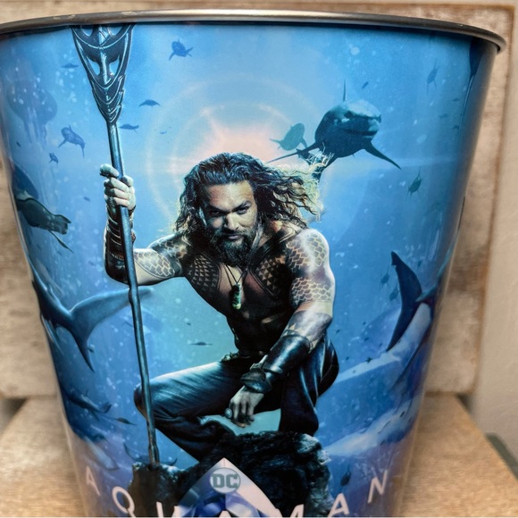 AMC Theaters Metal Popcorn Tins Buckets Aquaman 8x7" - Picture 4 of 12